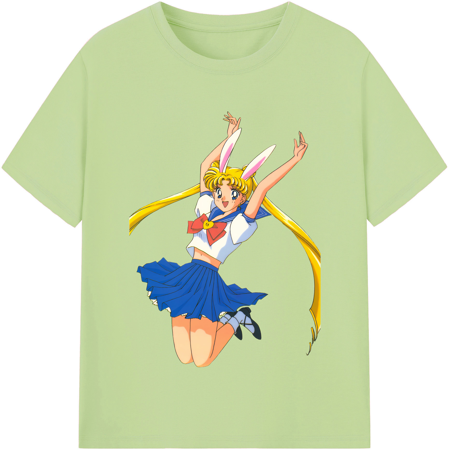 （画像用） 美少女戦士セーラームーン 愛野 美奈子 あいの みなこ Sailor Moon Aino Minako 綿100％半袖Tシャツ（フロントプリント）
